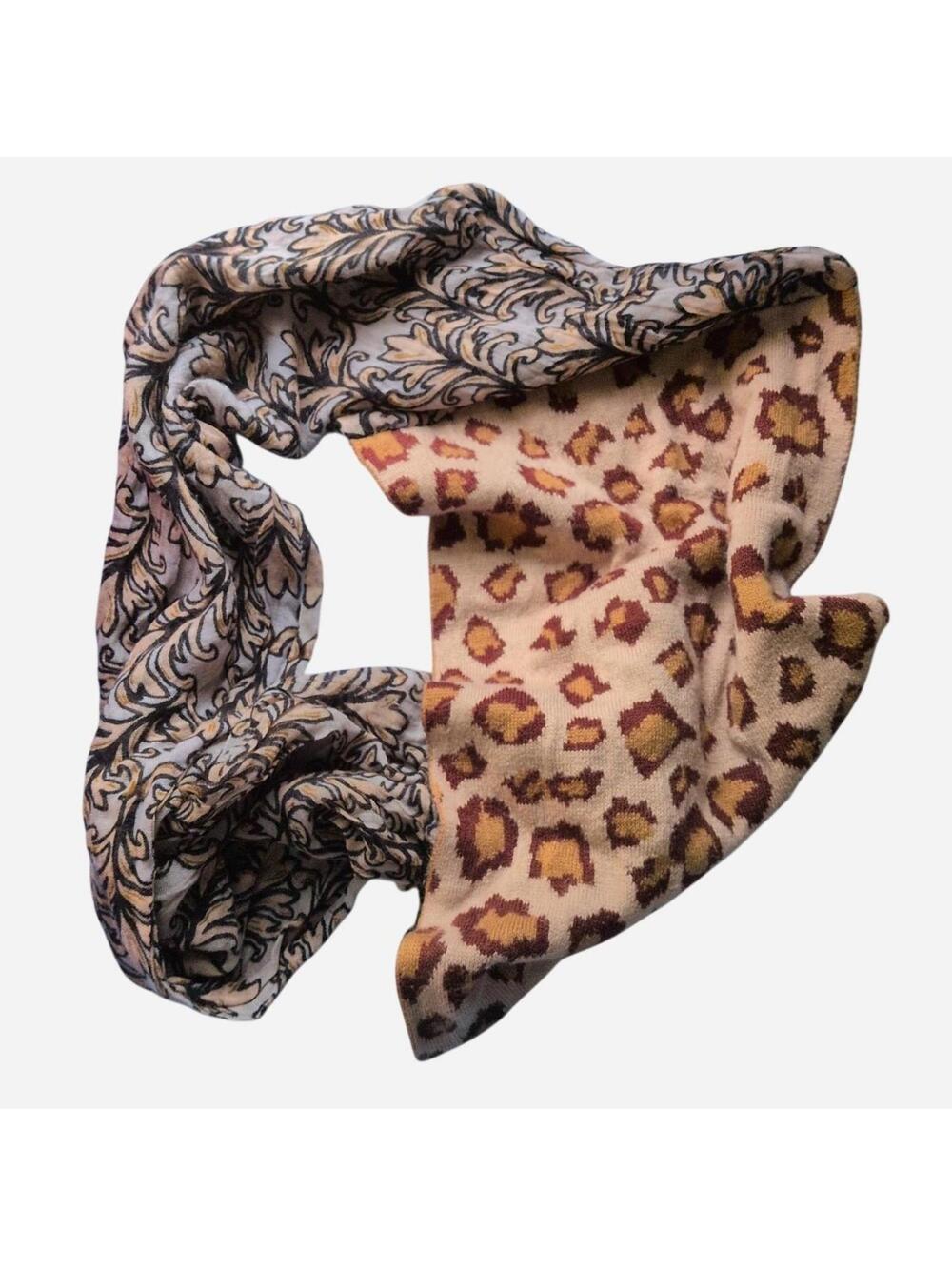 Women's Multi and Brown Scarf-wrap